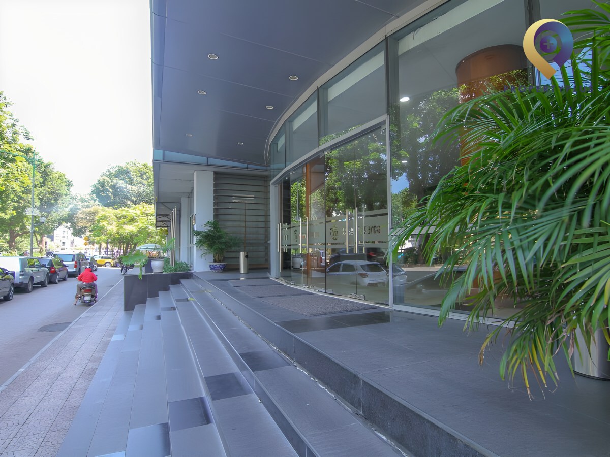 Main entrance lobby of Toserco Building with modern design